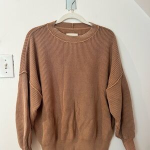 Cozy Brown Knit Sweater